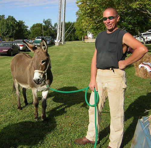 Brad Heath and Jacus the donkey